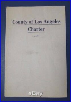 Vintage 1926 County of Los Angeles Charter Booklet
