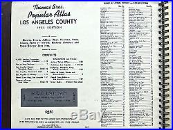 Vintage 1952 Thomas Bros. Atlas of Los Angeles and Orange County