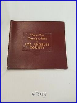 Vintage 1957 Thomas Bros Popular Atlas Of Los Angeles County Excellent Condition