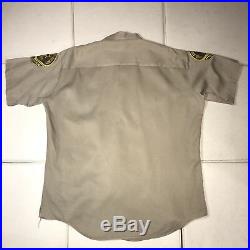 Vintage 1960's Sheriff Shirt Los Angeles County Sheriff's Dept Uniform Retired