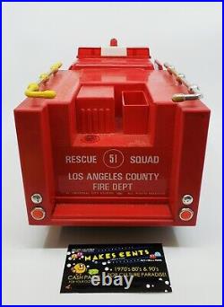 Vintage 1975 Rare LJN Los Angeles County Emergency Rescue Squad Fire Dept Truck