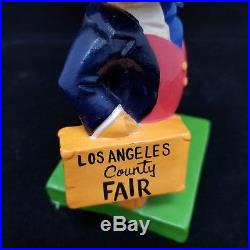 Vintage 60s Los Angeles County Fair Porky Pig Paper Mache Nodder Bobblehead RARE