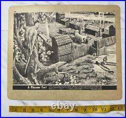 Vintage A Pioneer Fort Los Angeles County Museum Art Poster Print