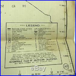 Vintage Automobile Club of Southern California 1929 Los Angeles County Road Map