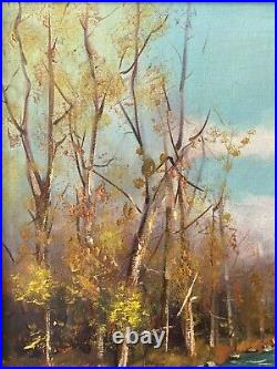 Vintage California Plein Air Impressionist Landscape Oil Painting, HROVAT 50s