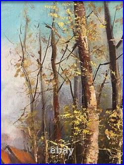 Vintage California Plein Air Impressionist Landscape Oil Painting, HROVAT 50s