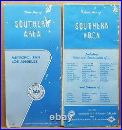 Vintage California Street Map Lot (9) Los Angeles San Gabriel Ventura County
