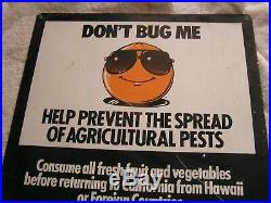 Vintage Don't Bug Me Agricultural Sign Los Angeles County