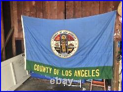 Vintage FLAG County of Los Angeles large cotton LA