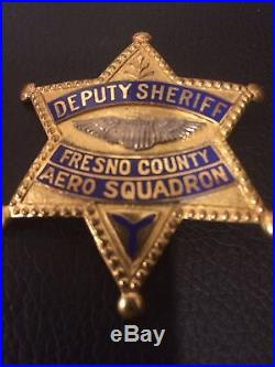 Vintage Fresno County Sheriff Aero Squadron Badge Entenmann Los Angeles