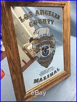 Vintage LOS ANGELES COUNTY DEPUTY MARSHALL MUNICIPAL COURT Mirror