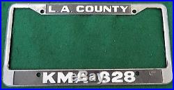 Vintage L. A. Los Angeles County KMA-628 Sheriff's License Plate Frame
