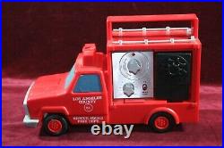Vintage L. J. N Toys Los Angeles County Fire Dept Truck Cb Walkie Talkie 1976