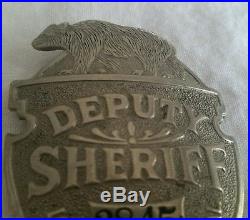Vintage Los Angeles County, CA Depuy Sheriff Police Badge Obsolete Rare