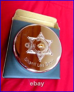 Vintage Los Angeles County California Sheriff's Paper Weight NWT Sheriff Lee Bac