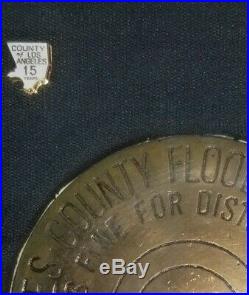 Vintage Los Angeles County Flood Control District Retirement Service Pin Package