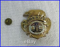 Vintage Los Angeles County Mounted Posse Sheriff Hat Entenmann Badge & Orig. Box