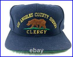 Vintage Los Angeles County Sheriff Clergy Snapback Cap by Otto Cap Excellent