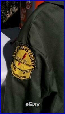 Vintage Los Angeles County Special Detail Disaster Communications Jacket Used