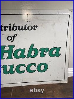 Vintage Metal Sign La Habra Stucco California Orange County Los Angeles Rare