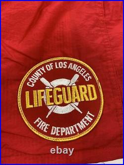 Vintage Official Speedo Los Angeles County Fire Dept Lifeguard Swim Trunks XL