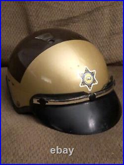 Vintage Police Sheriff Motorcycle Helmet Los Angeles County Original