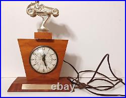 Vintage Sprint Car Trophy Clock Los Angeles County Raceway Clock Works
