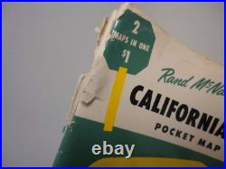 Vintage california maps books los angeles orange county, highway maps