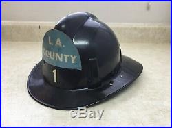 Vintage fire helmet Los Angeles County Fire Dept Station 1