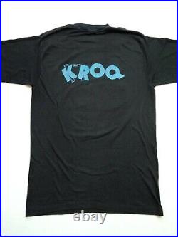 Vtg 1980s KROQ 106.7 FM LA Radio Rainforest Rescue Fire Single Stitch T-shirt L