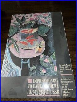 Vtg 80s Original Museum Of Art Los Angeles Impressionist Exhibition Poster 36x26