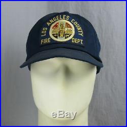 Vtg Los Angeles County Fire Department Snapback Trucker USA Hat Cap LA Dept CA