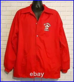 Vtg Los Angeles County LA Fire Department Red Rainbow Sportswear Jacket L