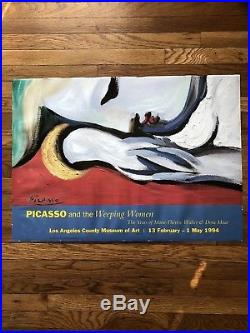 Vtg Los Angeles County Museum of Art 1994 Picasso And The Weeping Women Poster