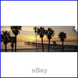 Wall Decal entitled Silhouette of a pier, San Clemente Pier, Los Angeles County