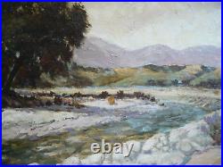 Walter Johansen, Listed California Calif Plein Air Impressionist Creek Landscape