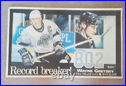 Wayne Gretzky Goal #802, 14x22 Illustration Craig Pursley Orange County Register