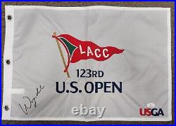 Wyndham Clark Signed 123rd U. S. Open Flag Los Angeles County Club JSA AN23772