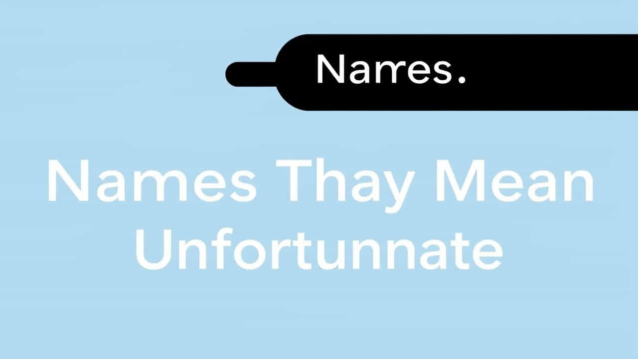 Names That Mean Unfortunate
