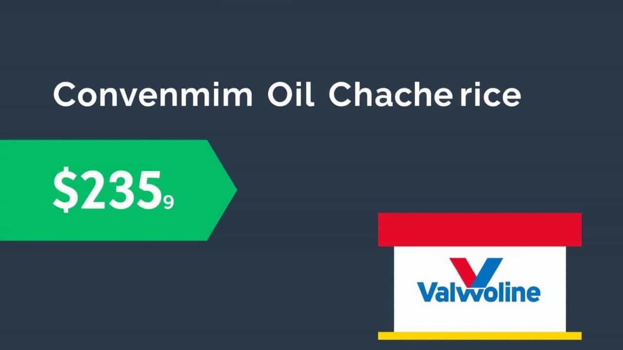 Valvoline Conventional Oil Change Price