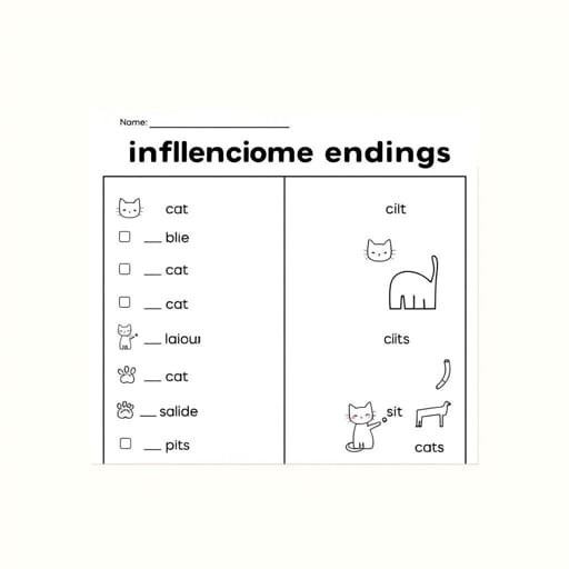 Inflectional Endings Worksheet 3rd Grade