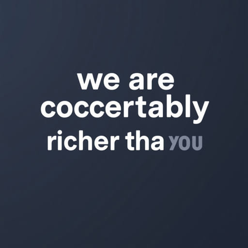 We Are Considerably Richer Than You