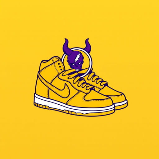 Yellow Grateful Dead Dunks