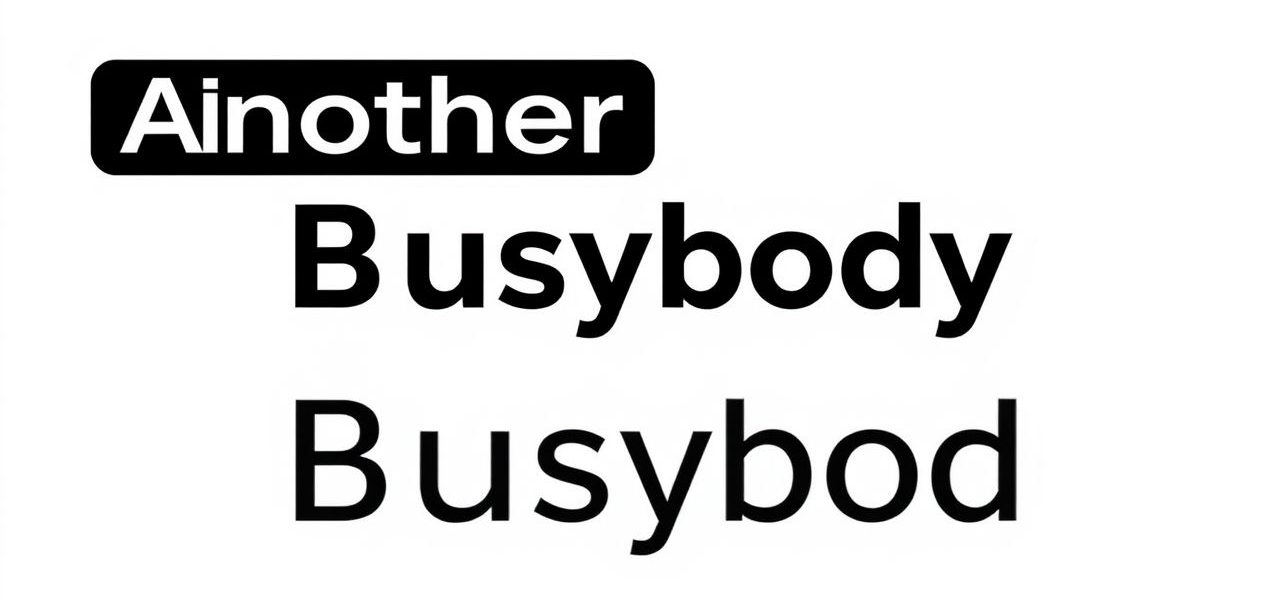 Another Term for Busybody