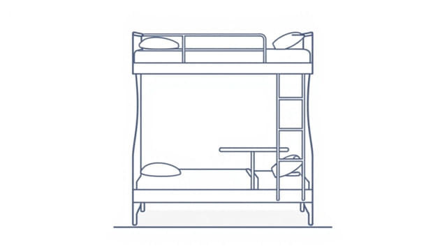 Bunk Bed with Desk Underneath
