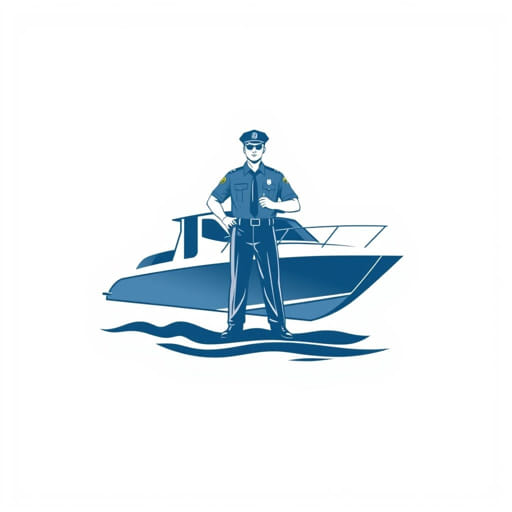 expert cop aboard a boat