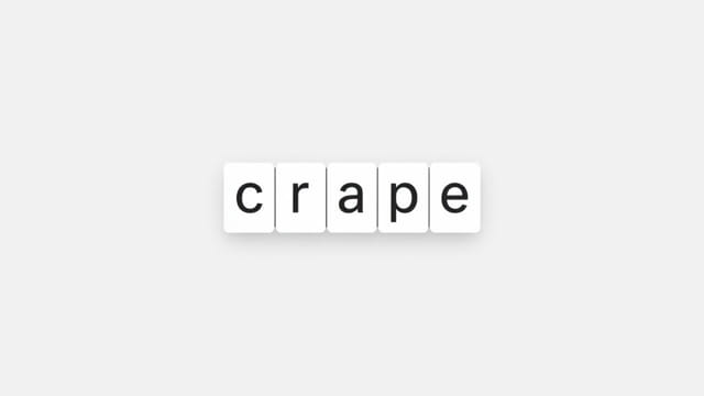 is crape a scrabble word